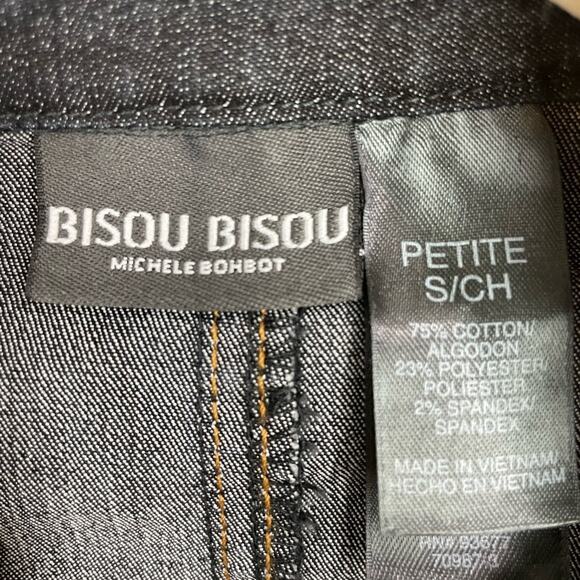 Bisou Bisou Michele Bohbot Denim Hook Eye Closure Jack Size Small Petite - Picture 13 of 14